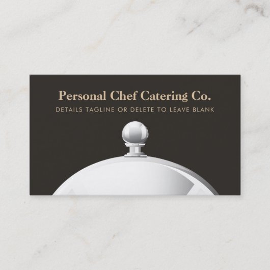 Elegant Catering Company Cloche Visitekaartje (Voorkant)