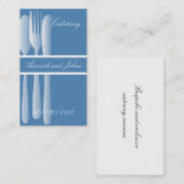 Elegant cateringvisitekaartje visitekaartje (Voorkant / Achterkant)