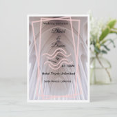 Elegant Cathedral Wedding Invitation | Blush Minim Kaart (Staand voorkant)