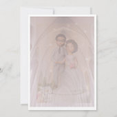 Elegant Cathedral Wedding Invitation | Blush Minim Kaart (Achterkant)