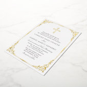 Elegant Catholic Mass Wedding Folie Uitnodiging (Gedraaid)