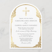 Elegant Catholic Mass Wedding Kaart (Voorkant)