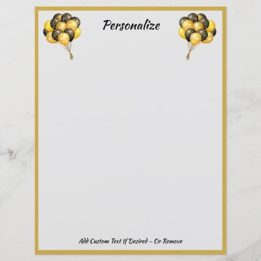 Elegant Celebration Balloons Black & Gold (Voorkant)