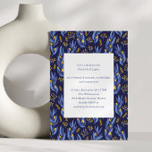 Elegant Celebration Blue Festive Hanukkah Party Kaart