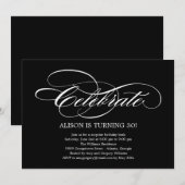 Elegant Celebration General Party Invitation Kaart (Voorkant / Achterkant)