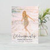 Elegant Celebration of Life | Funeral Memorial Kaart (Staand voorkant)