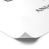 Elegant Celebration of Life Funeral Memorial Poster (Hoek)