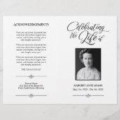 Elegant Celebration of Life Funeral Programme (Voorkant)