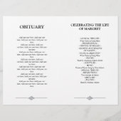 Elegant Celebration of Life Funeral Programme (Achterkant)