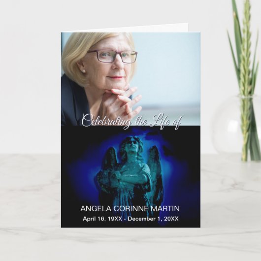 Elegant Celebration of Life Funeral Programme Programma (Voorkant)