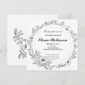 Elegant Celebration of Life Memorial begrafenis Kaart (Voorkant / Achterkant)