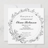 Elegant Celebration of Life Memorial begrafenis Kaart (Voorkant)