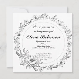 Elegant Celebration of Life Memorial begrafenis Kaart