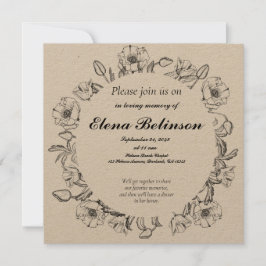 Elegant Celebration of Life Memorial begrafenis Ui Kaart