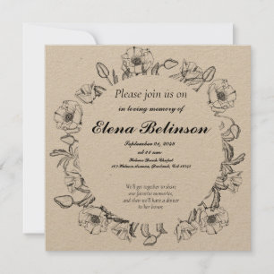 Elegant Celebration of Life Memorial begrafenis Ui Kaart