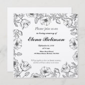 Elegant Celebration of Life Memorial begrafenis Ui Kaart (Voorkant / Achterkant)