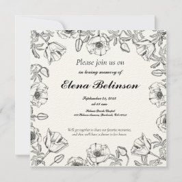 Elegant Celebration of Life Memorial begrafenis Ui Kaart