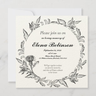 Elegant Celebration of Life Memorial begrafenis Ui Kaart