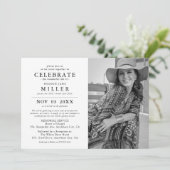 Elegant Celebration of Life Memorial Funeral Photo Kaart (Staand voorkant)