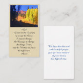 Elegant Celebration of Life Memorial Prayer Kaart Visitekaartje (Voorkant / Achterkant)