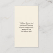 Elegant Celebration of Life Memorial Service Kaart Visitekaartje (Achterkant)