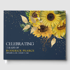 Elegant 'Celebration of Life' - Memorial Sunflower Gastenboek