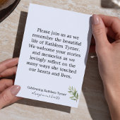 Elegant Celebration of Life Photo Invitation