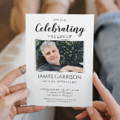 Elegant Celebration of Life Photo Kaart