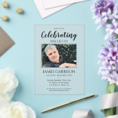 Elegant Celebration of Life Photo Memorial Acryl Uitnodigingen (Insitu (Huwelijk))