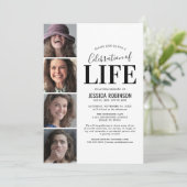 Elegant Celebration of Life Photo Memorial Kaart (Staand voorkant)