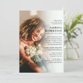 Elegant Celebration of Life Photo Memorial Kaart (Staand voorkant)