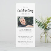 Elegant Celebration of Life Photo Memorial Kaart (Staand voorkant)