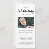 Elegant Celebration of Life Photo Memorial Kaart (Voorkant)