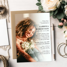 Elegant Celebration of Life Photo Memorial