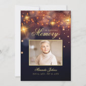 Elegant Celebration of Life Photo Memorial Kaart (Voorkant)