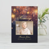 Elegant Celebration of Life Photo Memorial Kaart (Staand voorkant)