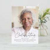 Elegant Celebration of Life Photo Script Program Programmakaart (Staand voorkant)
