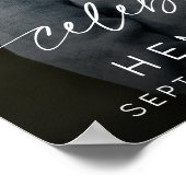 Elegant Celebration of Life Script Photo Funeral  Poster (Hoek)