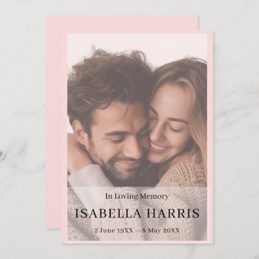 Elegant Celebration of Life Service Design Programmakaart (Voorkant / Achterkant)