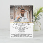 Elegant Celebration of Life Tasteful Funeral Kaart (Staand voorkant)