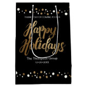 "Elegant Celebration" - Zakelijke feestdag Medium Cadeauzakje (Achterkant)