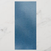 Elegant Celestial Blooms, Blauwe Waterverf, Floral Menu (Achterkant)