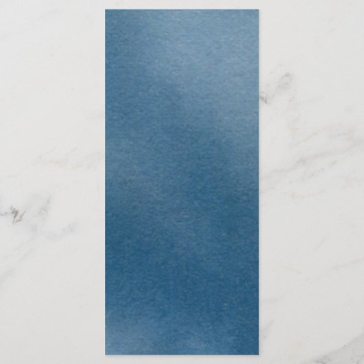 Elegant Celestial Blooms, Blauwe Waterverf, Floral Menu (Achterkant)