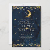 Elegant Celestial Blue Wedding  Kaart (Voorkant)