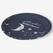 Elegant Celestial Crescent Moon Vrijgezellenfeest Papieren Bordje (Gekanteld)