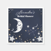 Elegant Celestial Crescent Moon Vrijgezellenfeest Servet (Voorkant)