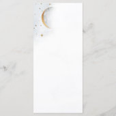 Elegant Celestial Moon Stars, Menu met gastnaam (Achterkant)