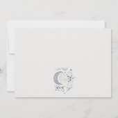 Elegant Celestial Navy Sterrennacht Moon Wedding Bedankkaart (Achterkant)