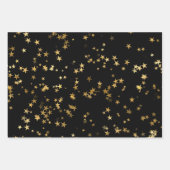 Elegant Celestial Starry Gold Stars Design Inpakpapier Vel (Voorkant 3)