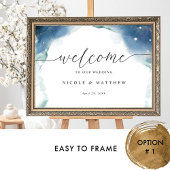 Elegant Celestial Waterverf Wedding Welcome Sign Poster